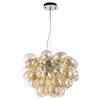 PENDELLEUCHTE BALBO - Bernsteinfarben/Nickelfarben, Trend, Glas/Metall (50/40/50cm) - MAYTONI