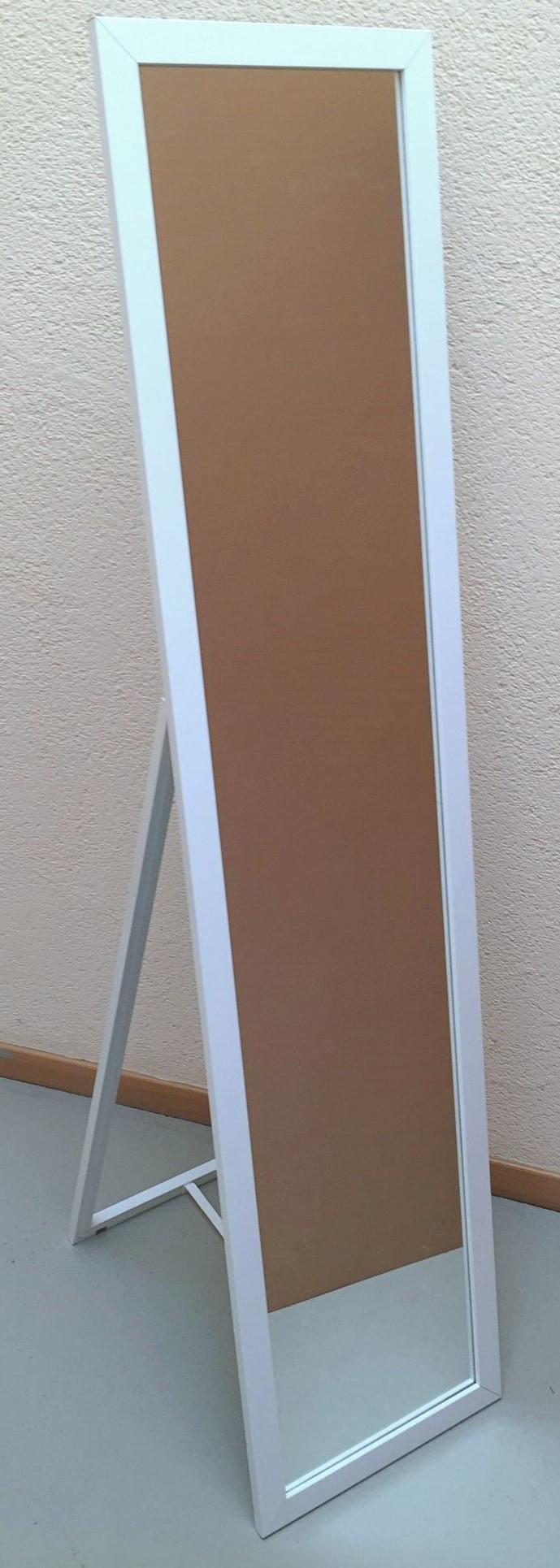GOLVSPEGEL RIO WEIß -SB- - vit, Modern, trämaterial/glas (36/156/44cm) - Mömax