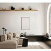 CANVASTAVLA DENISE SMALL - vit/naturfärgad, trämaterial/textil (60/90cm) - Premium Living