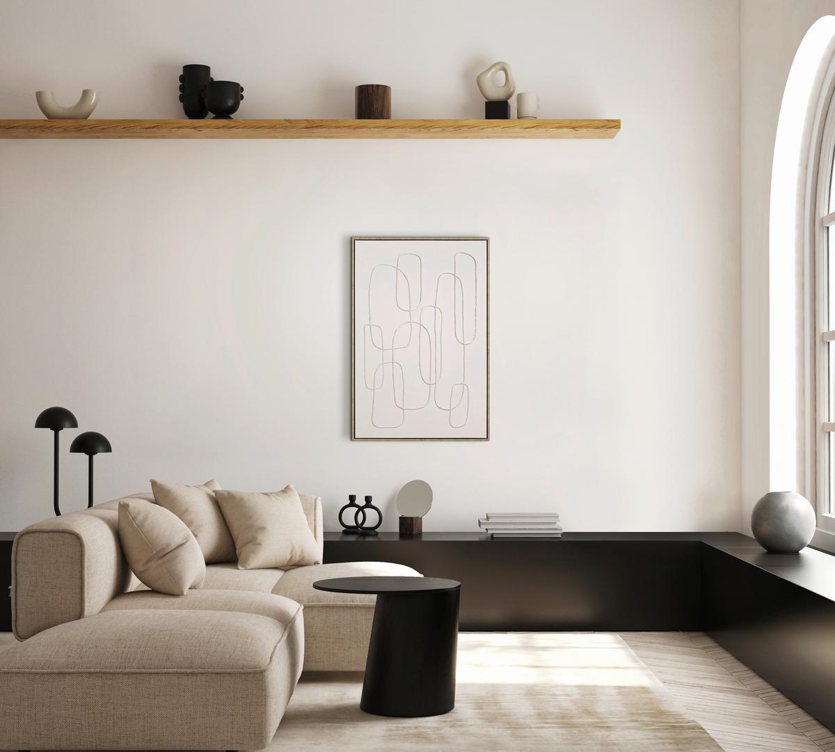 Keilrahmenbild Denise in Naturfarben ca. 60x90cm - Weiß/Naturfarben, Holzwerkstoff/Kunststoff (60/90cm) - Premium Living