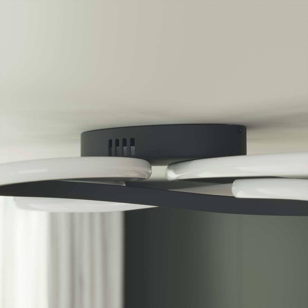LAMPA SUFITOWA LED MATAR *SBN* - czarny, Design, tworzywo sztuczne/metal (88cm) - Novel