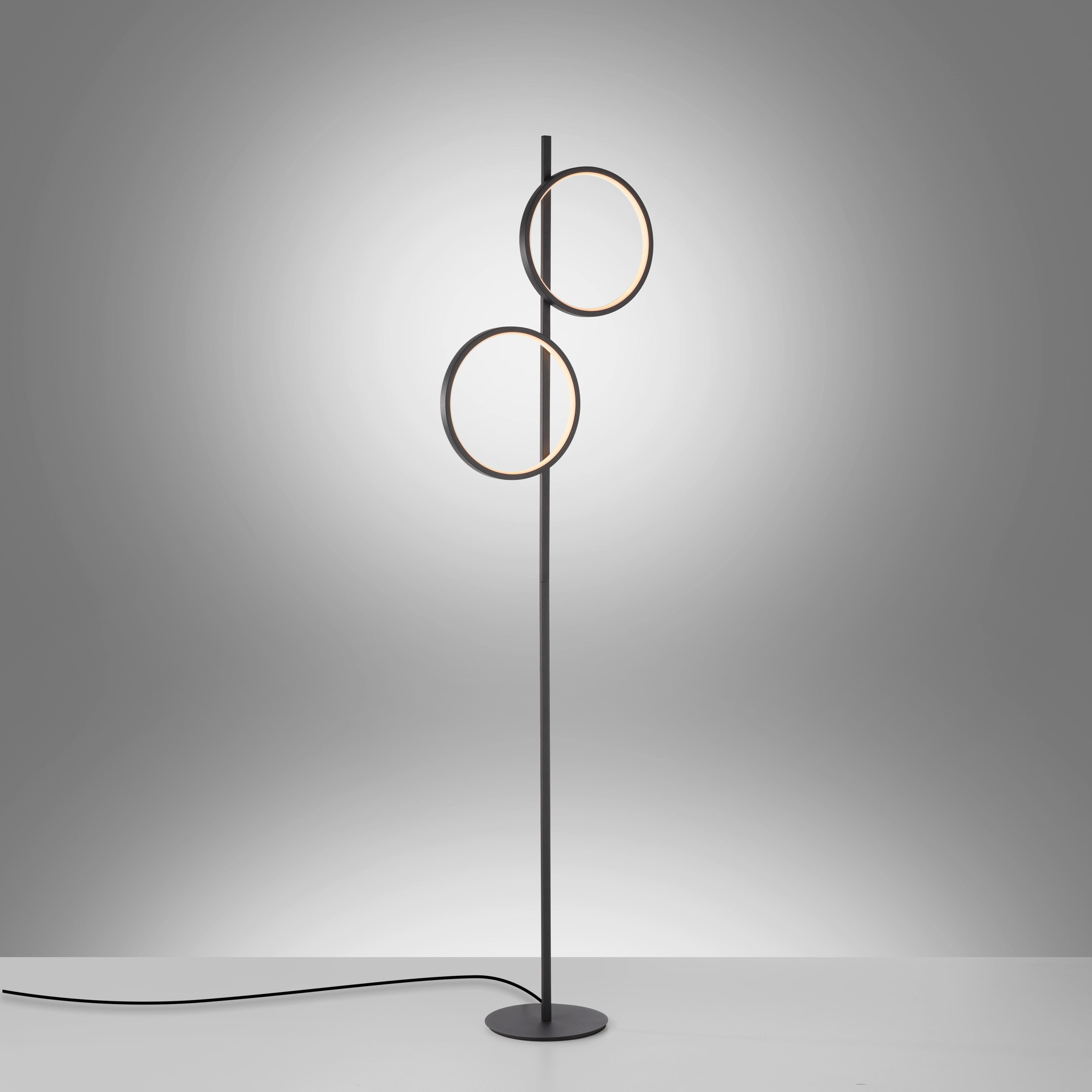 LED-Stehleuchte Mini Ritus Schwarz max. 10,5 Watt - Schwarz, MODERN, Kunststoff/Metall (41/21/151cm)