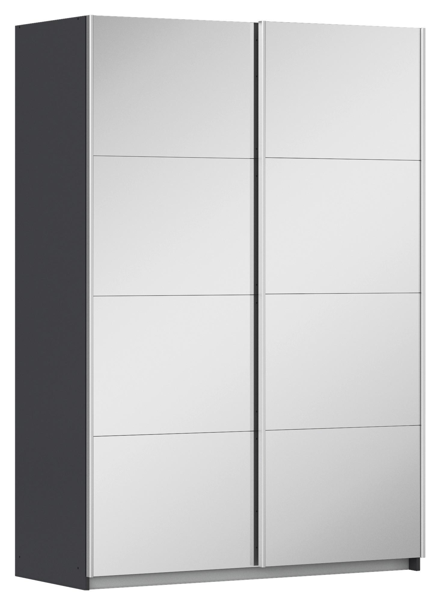 Ormar S Kliznim Vratima Subito - boje grafita/srebrne boje, Moderno, drvni materijal/metal (136/197/61cm) - Modern Living