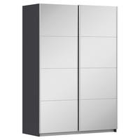 Ormar S Kliznim Vratima Subito - boje grafita/srebrne boje, Moderno, drvni materijal/metal (136/197/61cm) - Modern Living