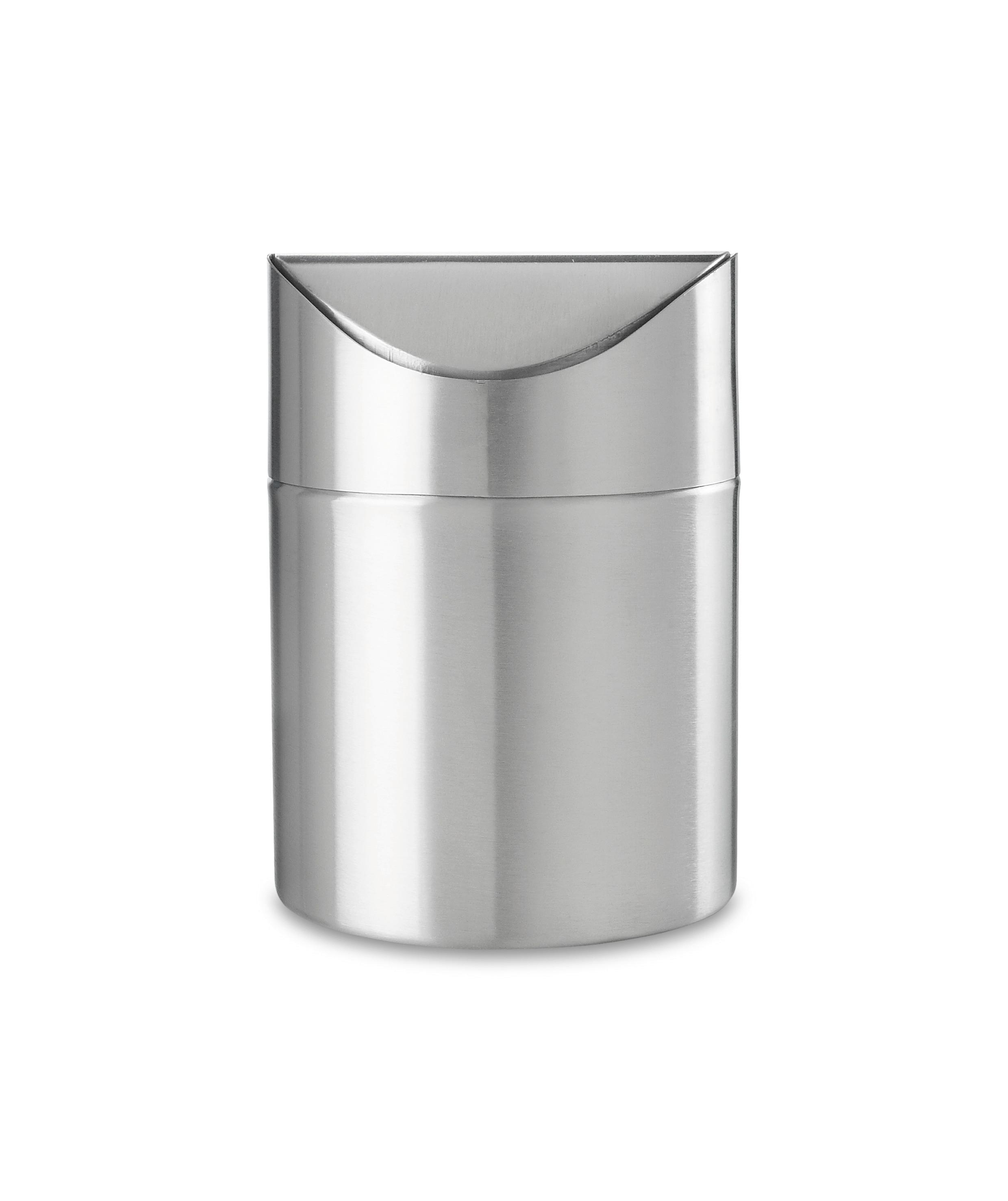 Abfalleimer EDELSTAHL - Silberfarben, LIFESTYLE, Metall (12/16.5cm) - Premium Living