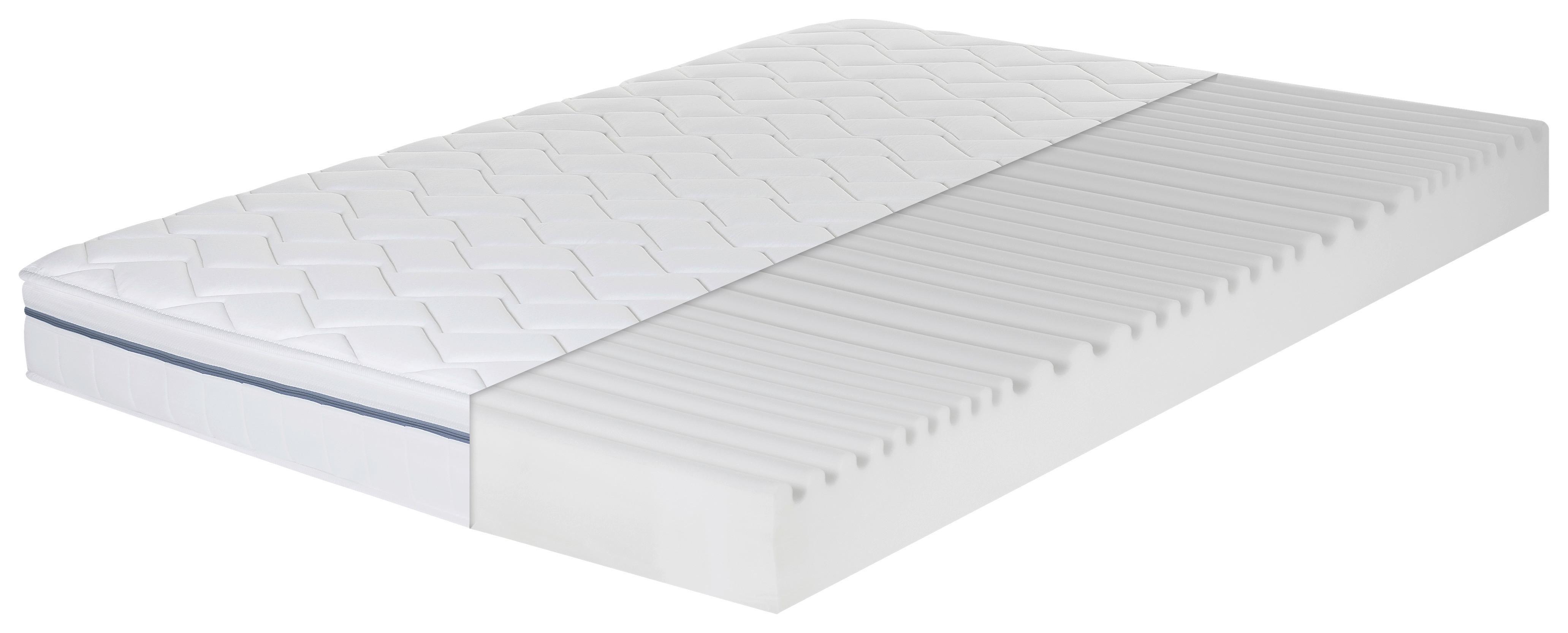Kaltschaummatratze Air Wave H2/3 ca. 140x200cm - Weiß, Basics, Textil (140/200cm) - MID.YOU