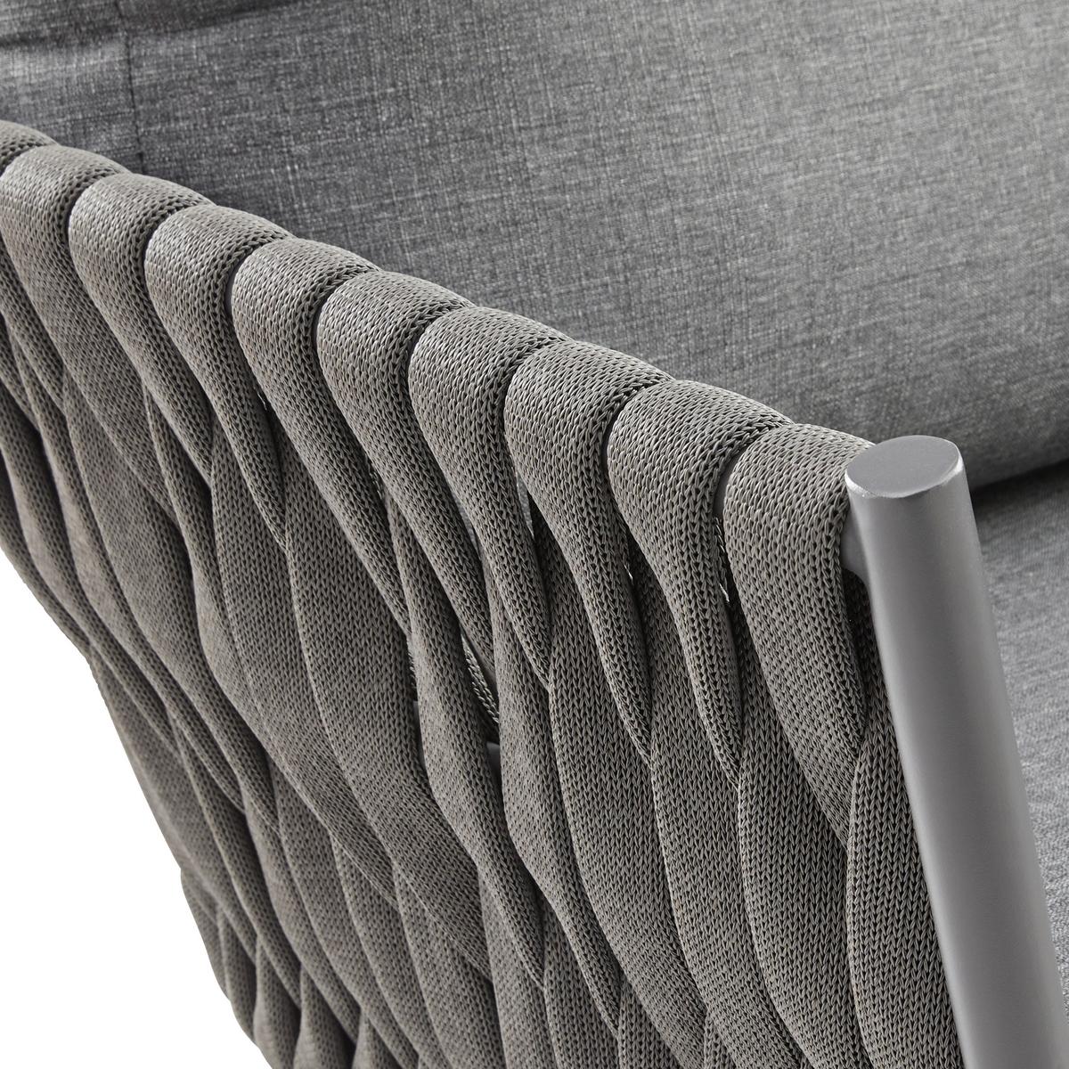 Garnitură grădină Mila - gri închis, Modern, metal/textil (236/69/70cm) - Bessagi Garden
