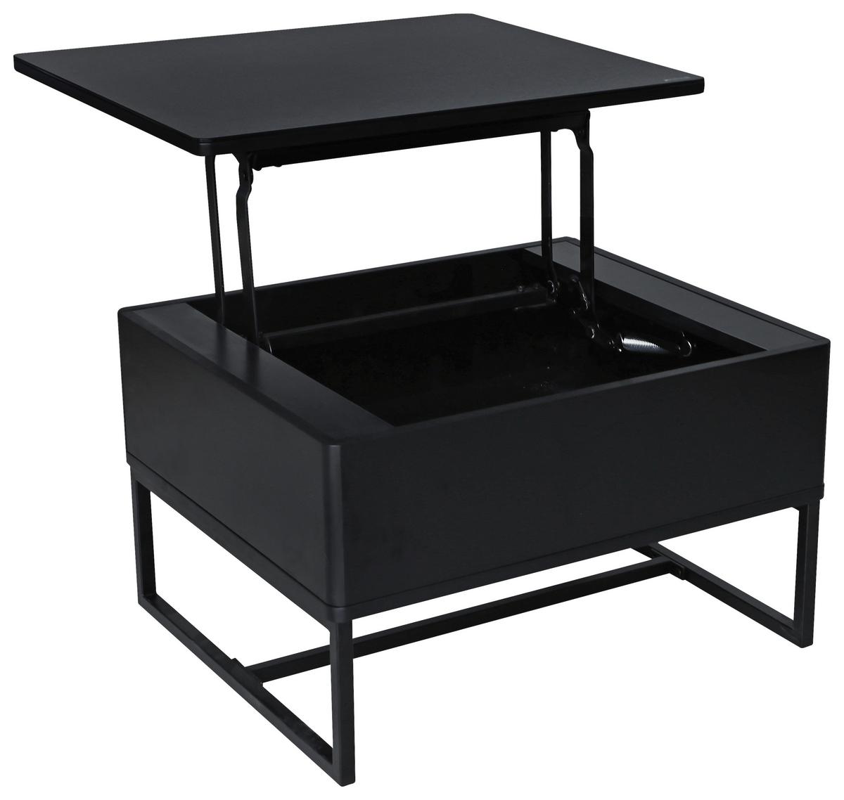 STOLIK KAWOWY WILNO - czarny, Design, metal (70/40,5-65,5/60cm) - Livetastic