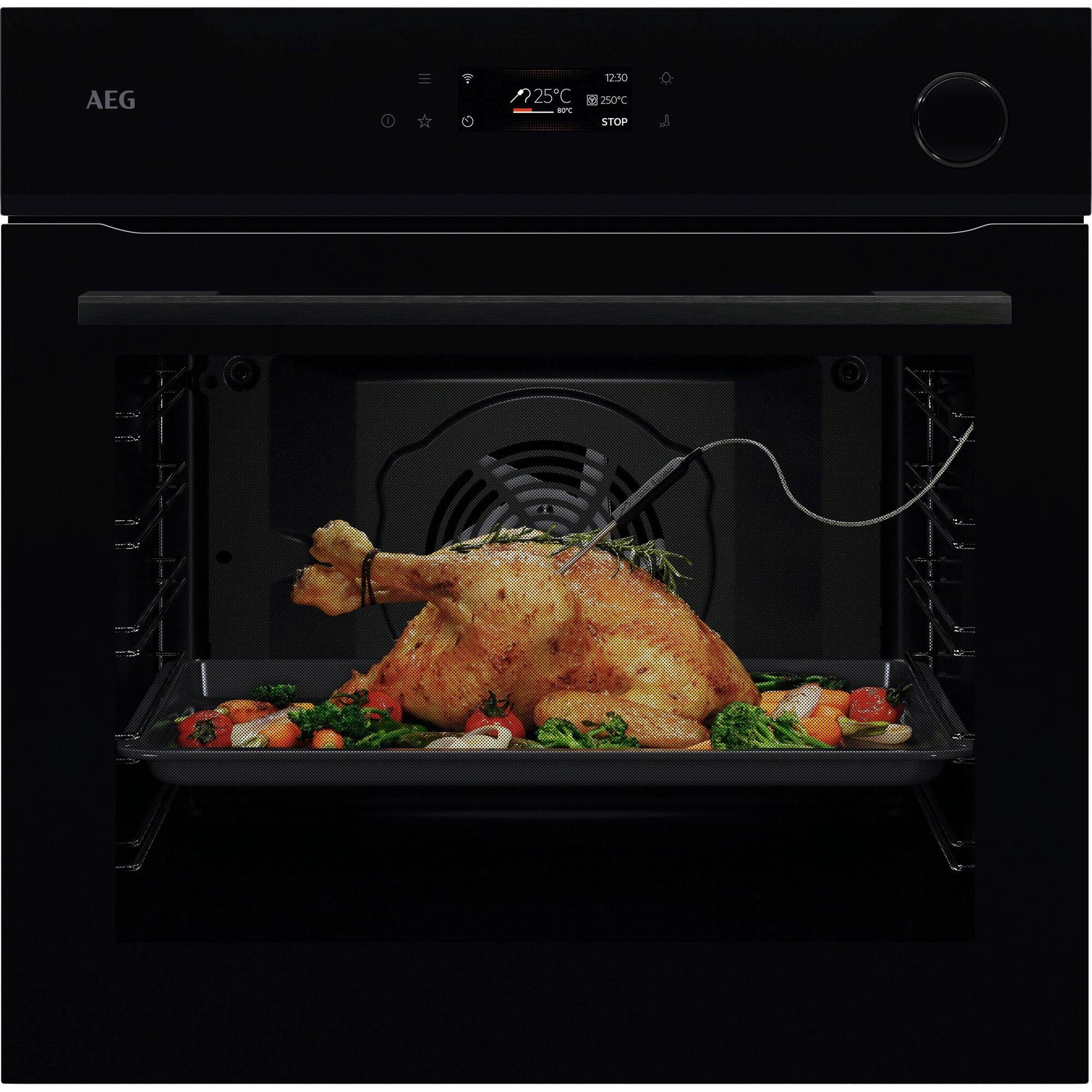 Backofen NBR7P621SB Schwarz - Schwarz, Metall (59,6/58,9/56,9cm) - AEG