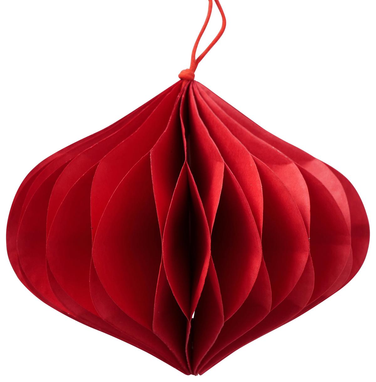 Decorațiune de agățat Sander - roșu, Konventionell, hârtie (11/12cm) - Modern Living