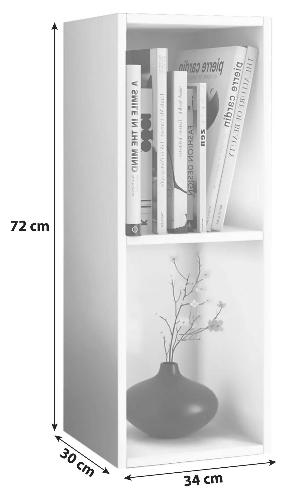 Pisarniški Regal Mendas, Siva - siva, Basics, leseni material (34/72/30cm) - MID.YOU