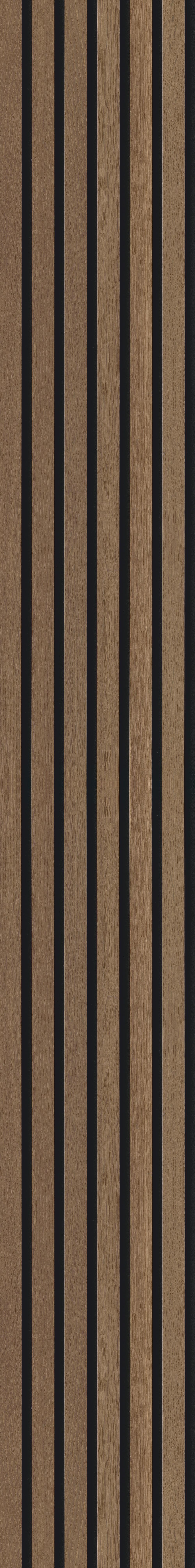 Akustikpaneel Eiche/Dunkelbraun - Eichefarben, KONVENTIONELL, Holzwerkstoff/Kunststoff (250/30/1.1cm) - Novel