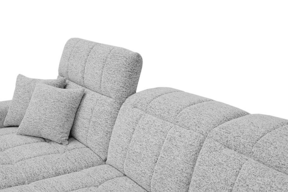 Kutna Garnitura Santorini - siva/crna, Moderno, tekstil (193/291cm) - Premium Living