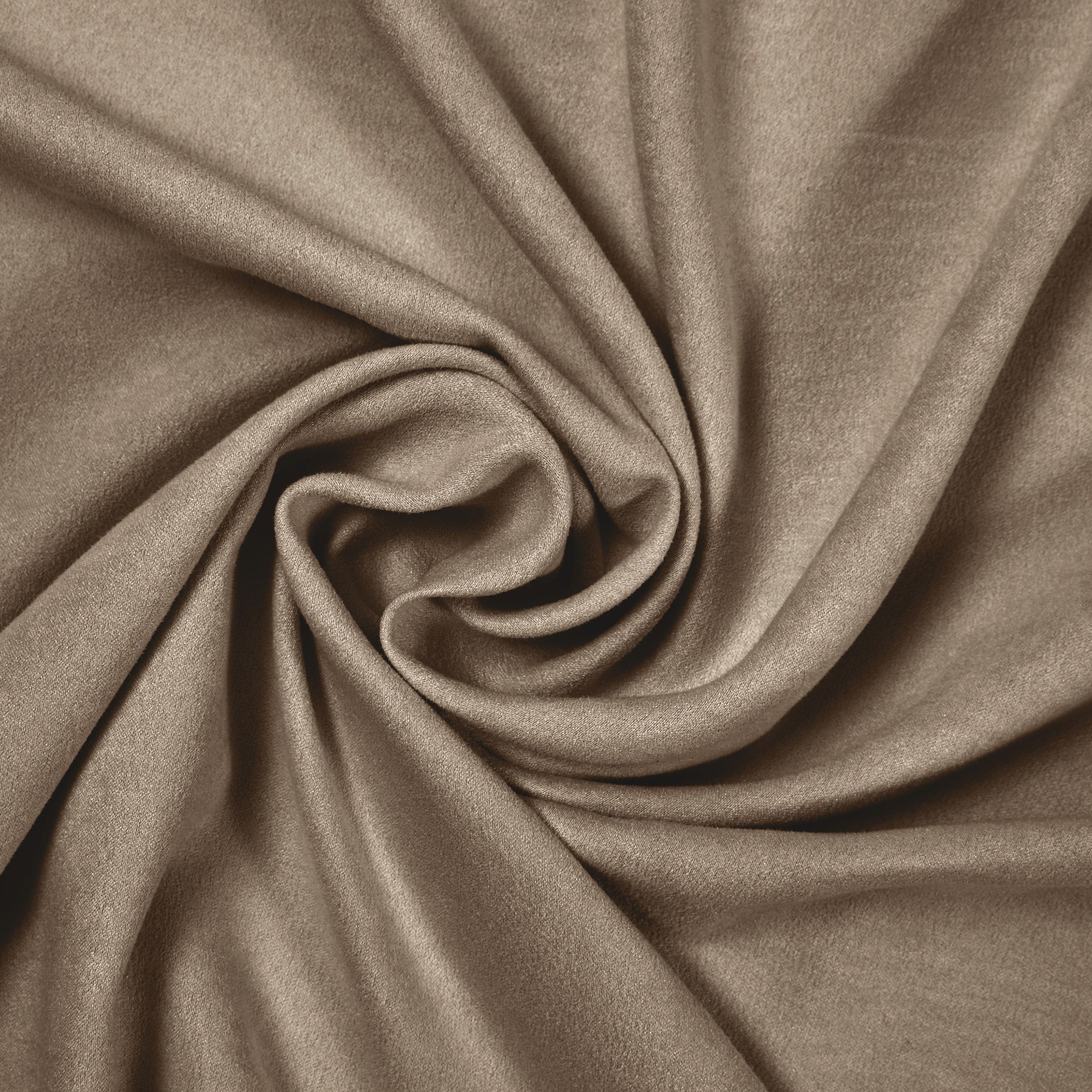 Ösenvorhang Velours ca. 140x245cm - Hellbraun, KONVENTIONELL, Textil (140/245cm) - Modern Living