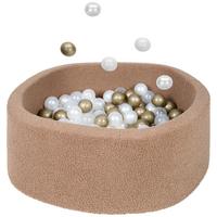 SUCHY BASEN Z KULKAMI BPW01-BALL - cappuccino/kolor złoty, Basics, tworzywo sztuczne/tkanina (90/30cm) - My Baby Lou