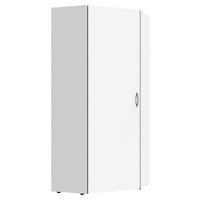 SZAFA NAROŻNA MULTIRAUMKONZEPT - biały/kolor aluminiowy, Konventionell, materiał drewnopochodny/tworzywo sztuczne (80/185/80cm) - Xora