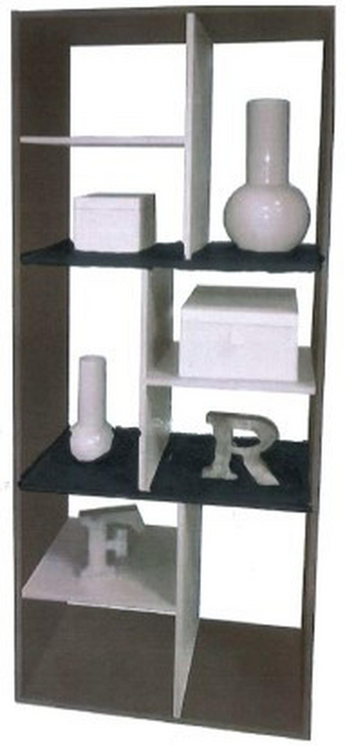 Regal Ibiza Anthrazit/Weiß - Schwarz, KONVENTIONELL, Holzwerkstoff (71/186/33cm) - Mömax