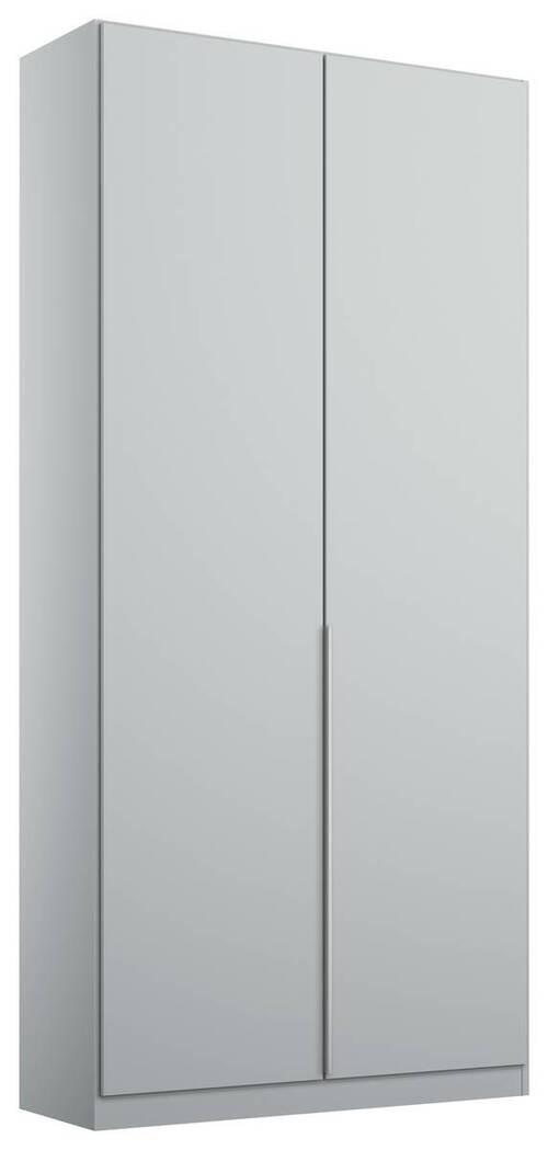 Dulap cu uși rotative ALABAMA - gri deschis, Modern, material pe bază de lemn (91/229/54cm)