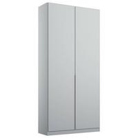 Dulap cu uși rotative ALABAMA - gri deschis, Modern, material pe bază de lemn (91/229/54cm)