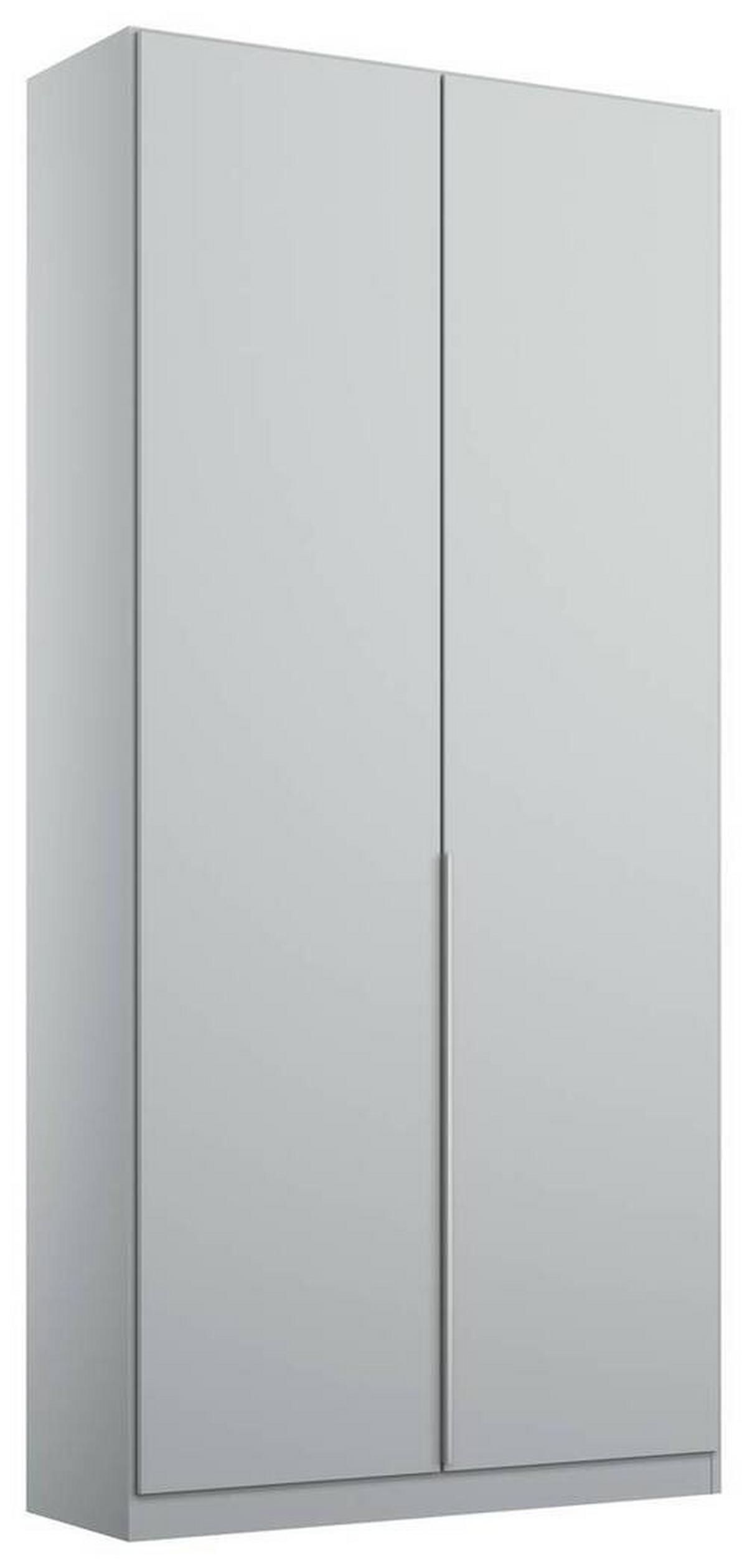Dulap cu uși rotative ALABAMA - gri deschis, Modern, material pe bază de lemn (91/229/54cm)