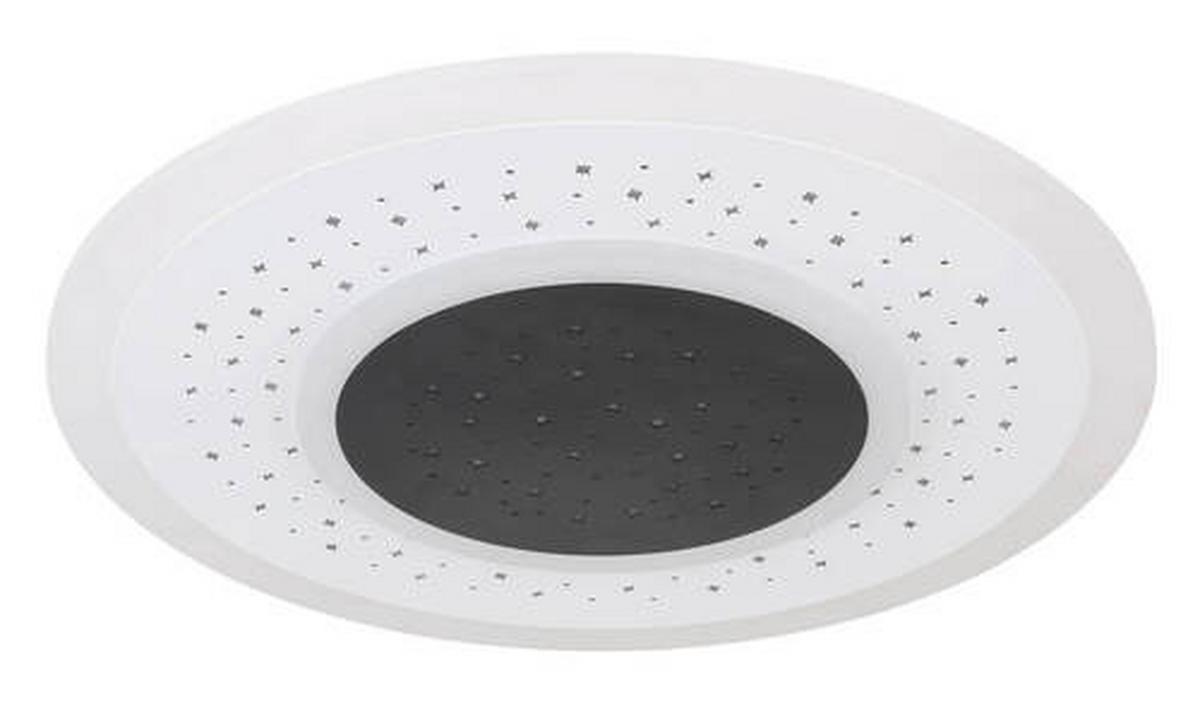 Led Mennyezeti Lámpa 46cm - fekete/opál, Design, műanyag/fém (46/5,5cm) - Globo