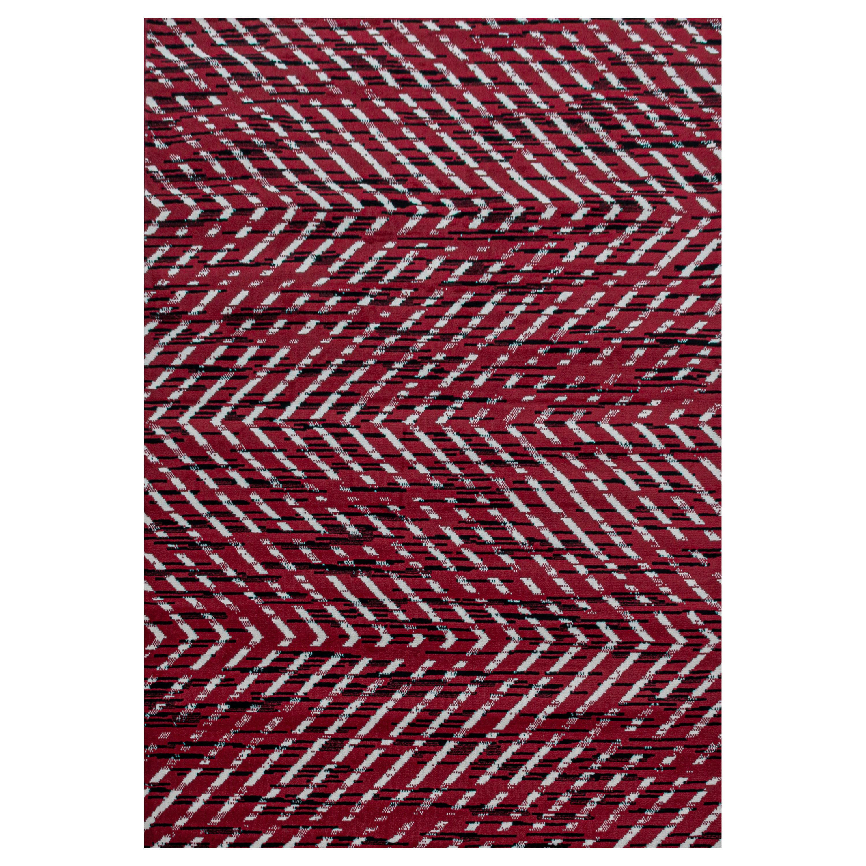 Webteppich Base Rot ca. 140x200cm - Rot, Design, Textil (140/200cm)