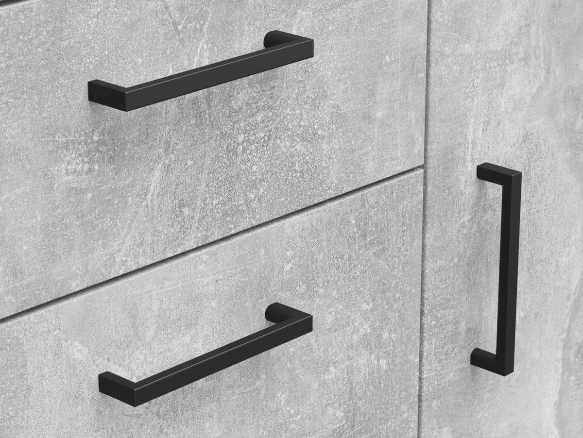 Kommode Multistauraum Betonoptik - Anthrazit/Schwarz, MODERN, Holzwerkstoff/Kunststoff (80/83/40cm) - Mömax