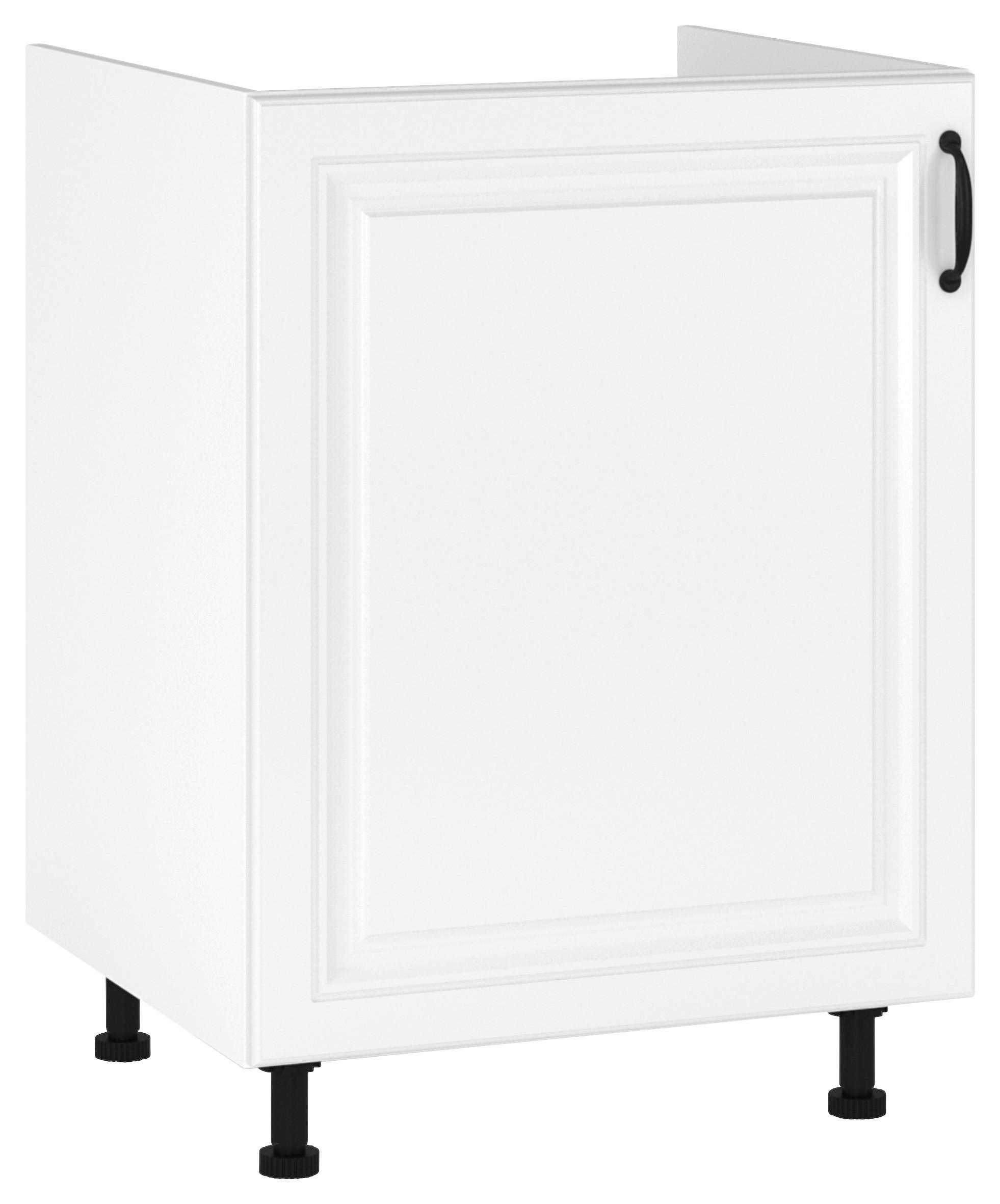 Konyhai Alsószekrény Michelle - fekete/fehér, Modern, faalapú anyag/fém (60/82/54cm)