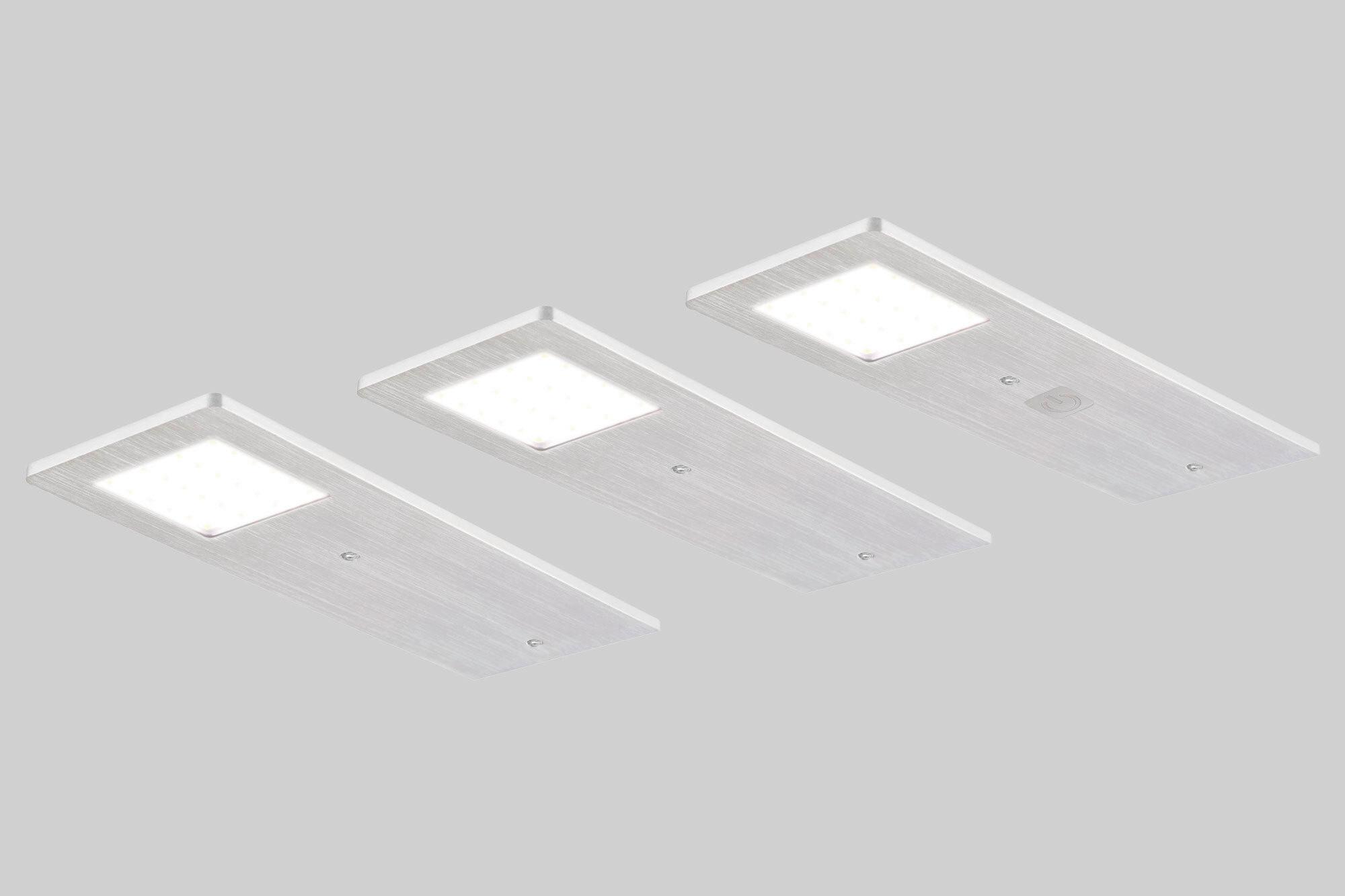 ZESTAW LAMP PODSZAFKOWYCH 6048-3 - kolor aluminiowy, Basics, metal (19/0,4/7cm)