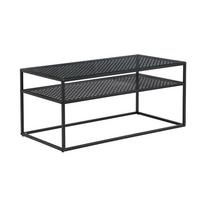 Couchtisch Wl7.327 - Schwarz, Design, Glas/Metall (100/50/45cm) - MID.YOU