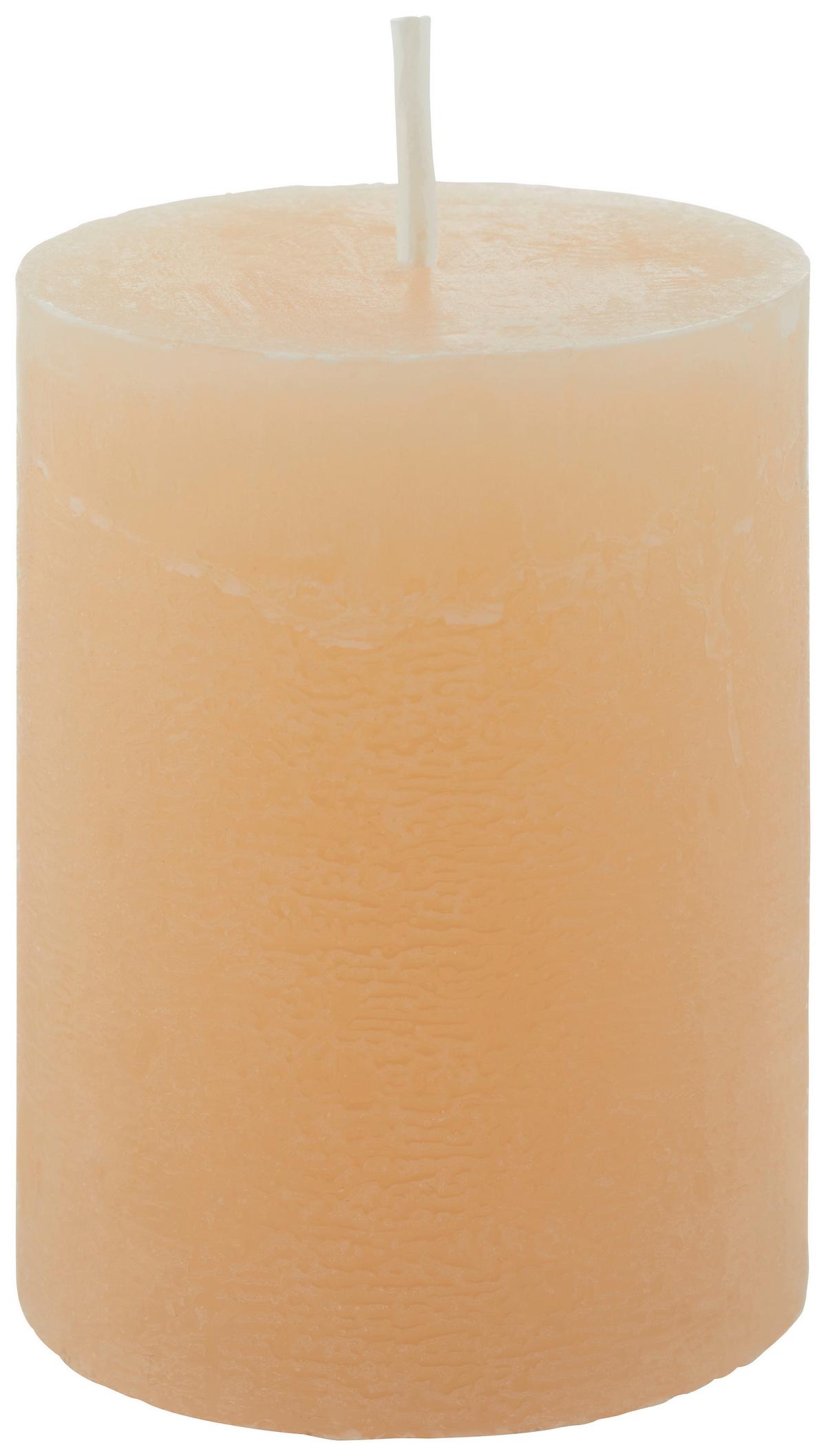 Stumpenkerze Lia in Sandfarben - Sandfarben, MODERN (6,8/9cm) - Premium Living