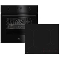 Backofenset XXXL60 Saphir matt, rahmenlos, - Schwarz, MODERN (60cm) - AEG