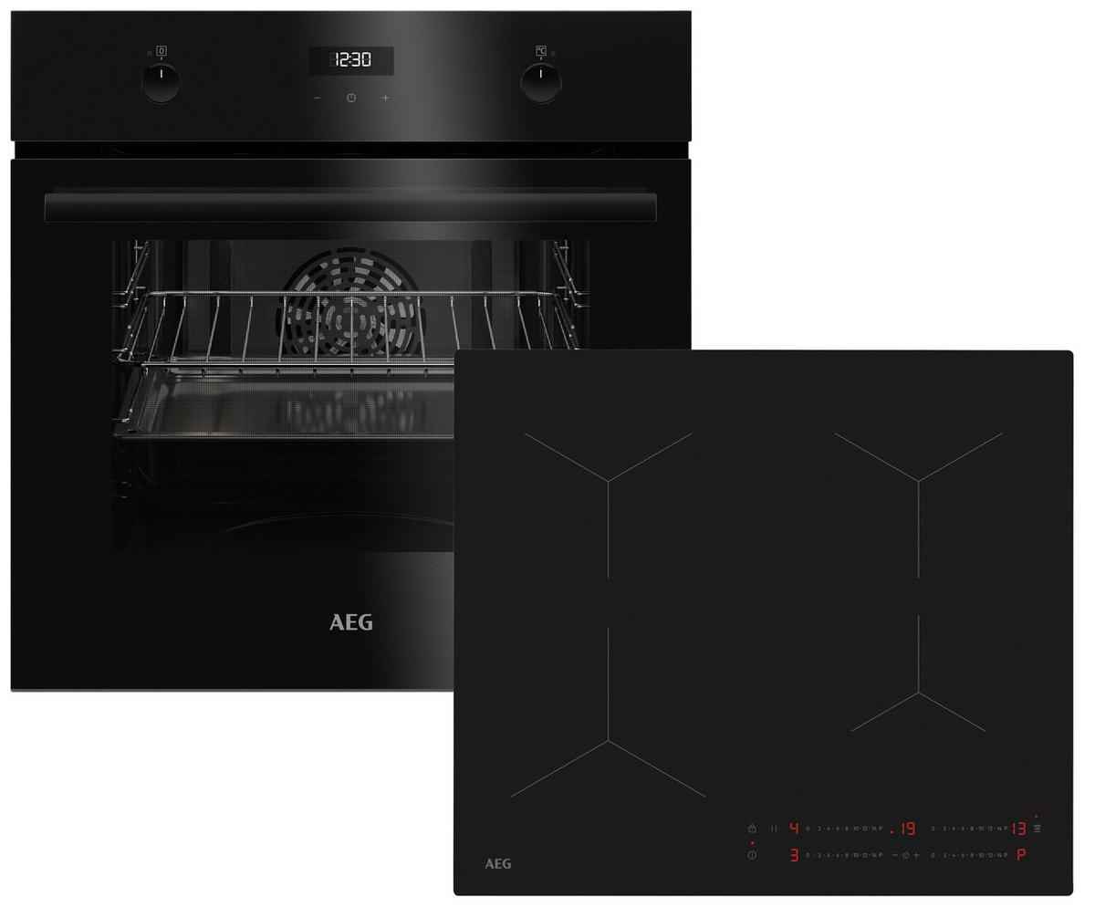 Backofenset XXXL60 Saphir matt, rahmenlos, - Schwarz, MODERN (60cm) - AEG