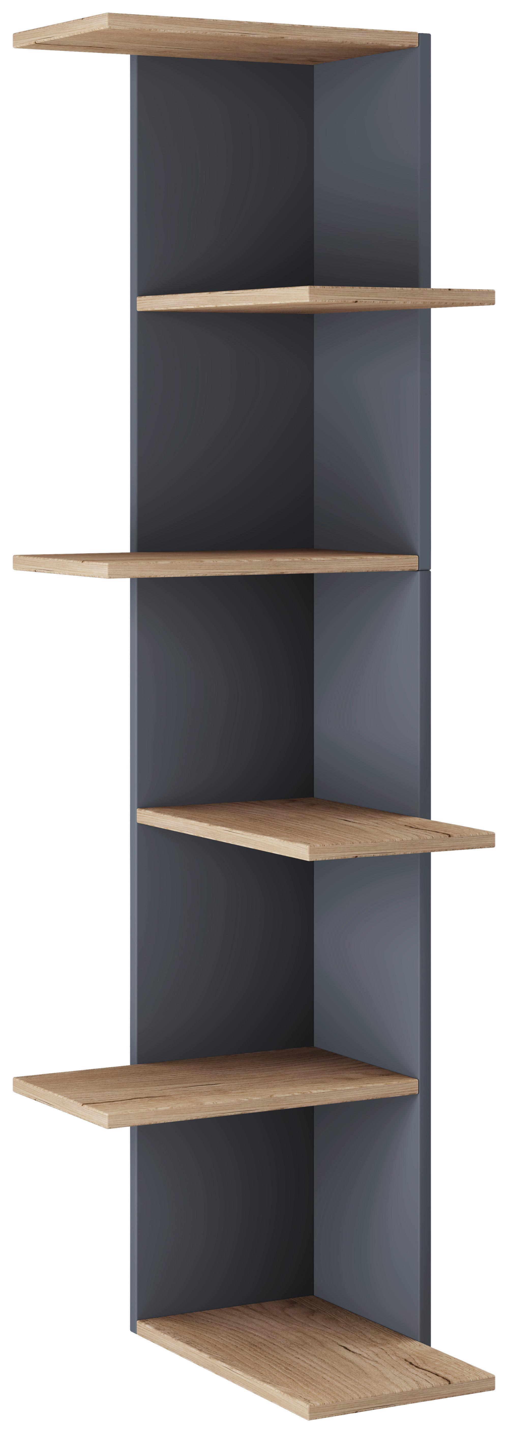 Eckregal Balos Xl - Honigeiche/Weiss, Lifestyle, Holzwerkstoff (37/140/37cm) - MID.YOU