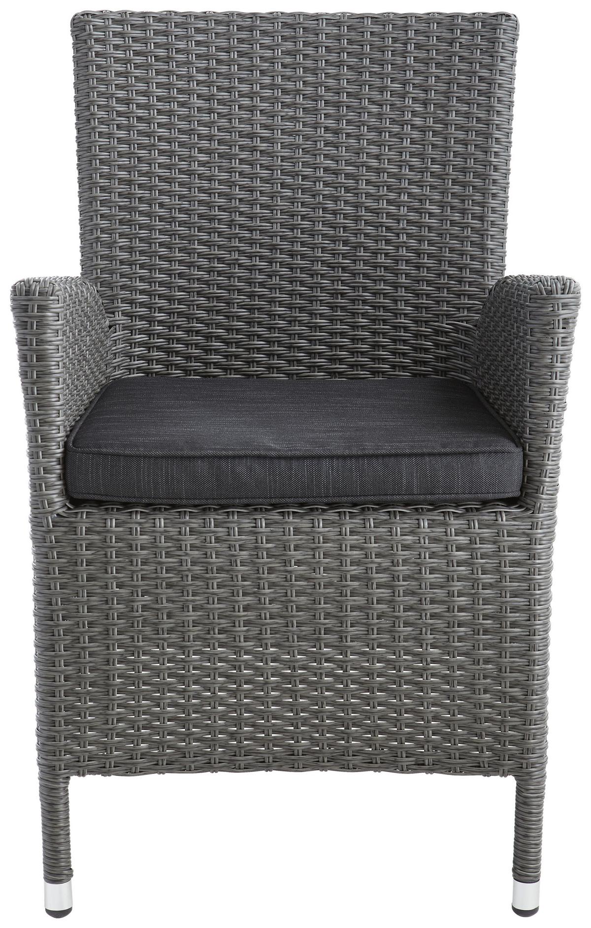 FOTEL OGRODOWY PORTLAND SMOKE - antracytowy/szary, Konventionell, tworzywo sztuczne/metal (57/90/60cm) - Mömax