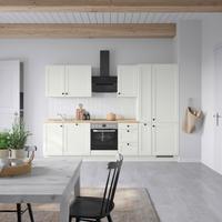 Küchenblock Cascada High m. Geräten Weiß - Eichefarben/Schwarz, MODERN, Holzwerkstoff/Metall (300cm) - Nobilia