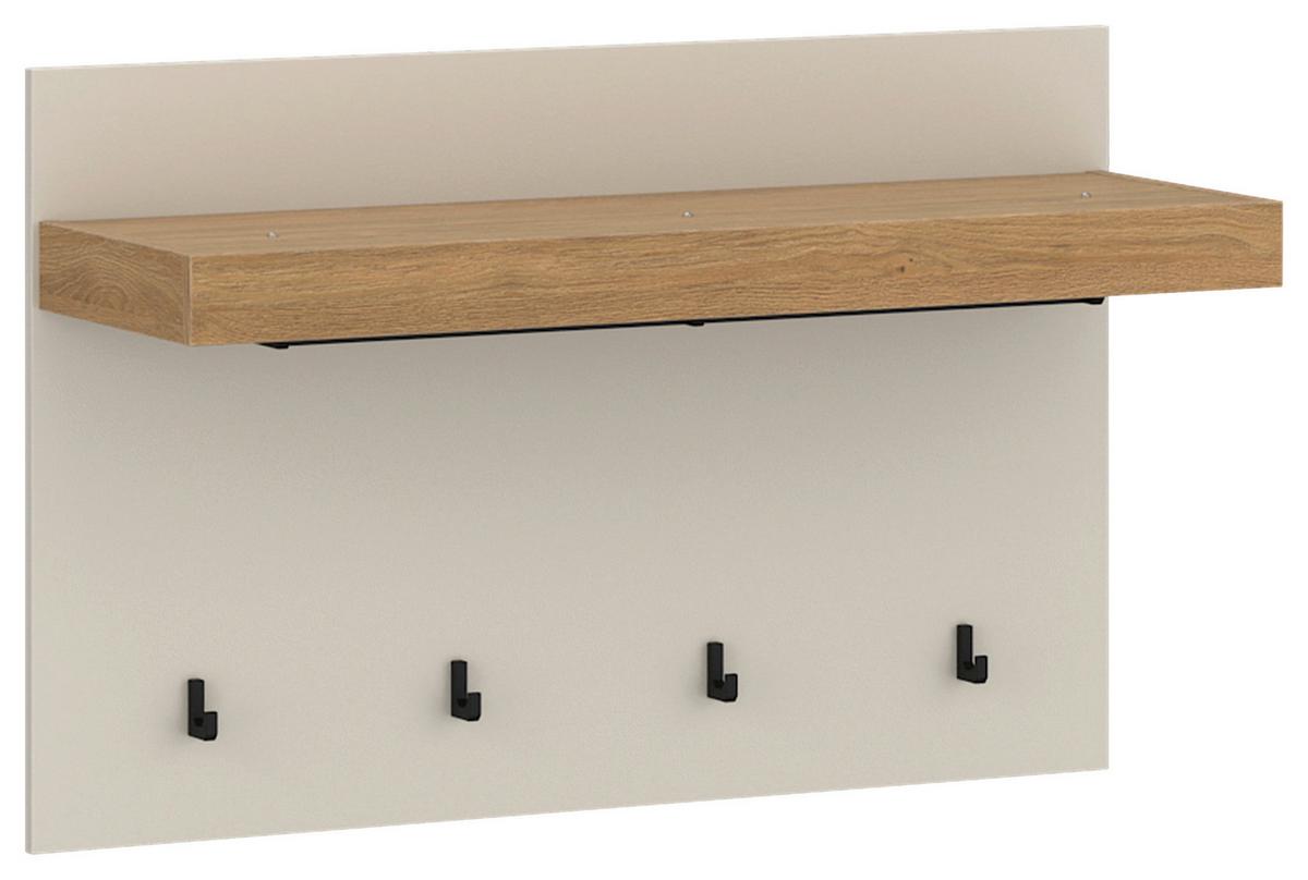 Panou cuier NAXXAR - cașmir/culoare lemn stejar, Trend, material pe bază de lemn (94,2/62/34,6cm) - Modern Living