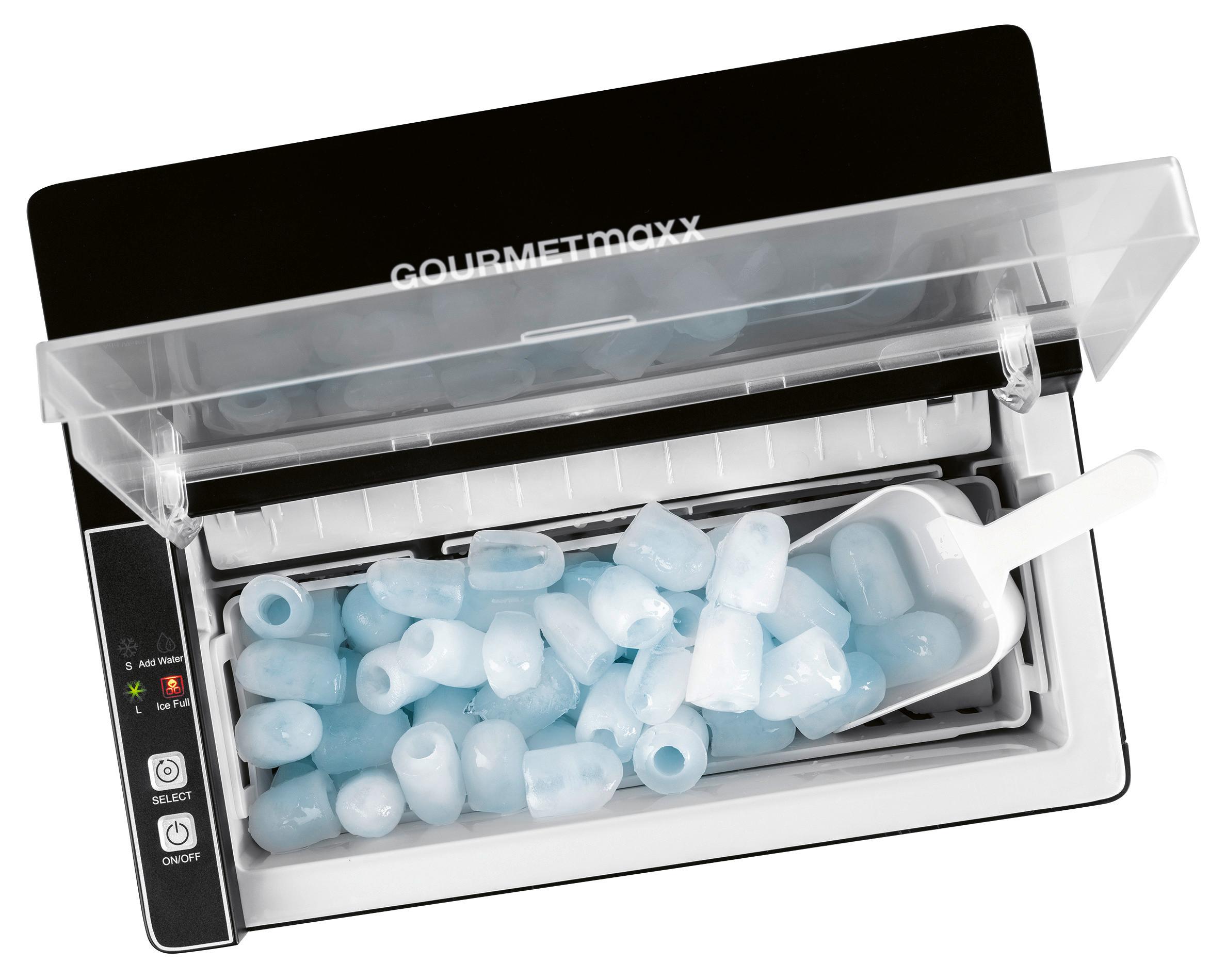 Eiswürfelmaschine Gourmetmaxx Schwarz max. 115 Watt - Schwarz, MODERN, Kunststoff (28,8/25,5/26,2cm) - TV - Unser Original