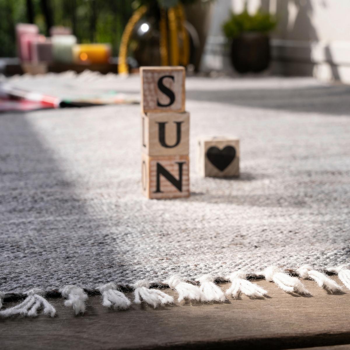 FLACHWEBETEPPICH M YNADOR 565 - Grau, Design, Textil (200/290cm)