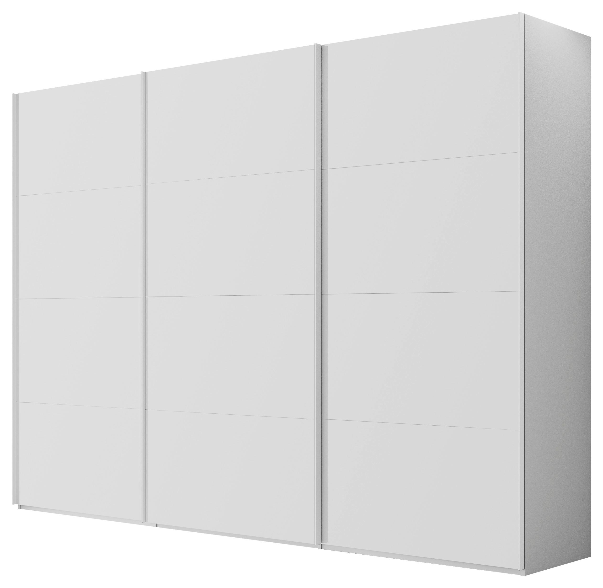 Omara Z Drsnimi Vrati Lago, Bela, Visoki Sijaj, Š. 300 Cm - bela/visoki sijaj, Moderno, kovina/leseni material (300/220/64cm) - Mömax