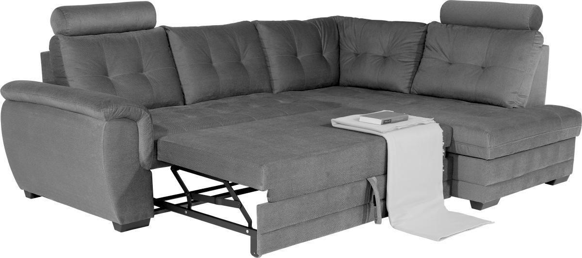Canapea modulară Falco - gri deschis, Konventionell, textil (251/183cm) - Ondega