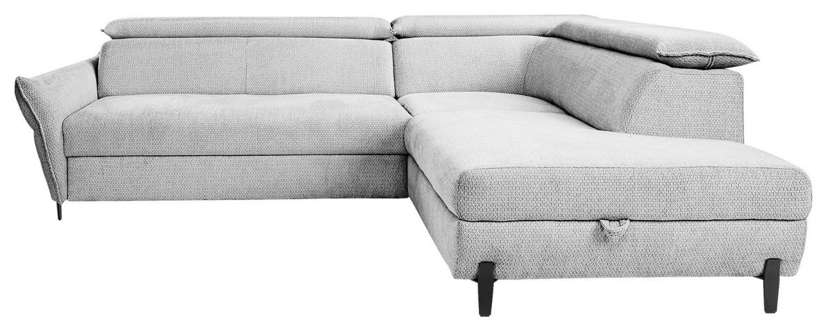 Kutna Garnitura Romeo - siva/crna, Moderno, tekstil/metal (257/76-95/207-212cm) - Modern Living