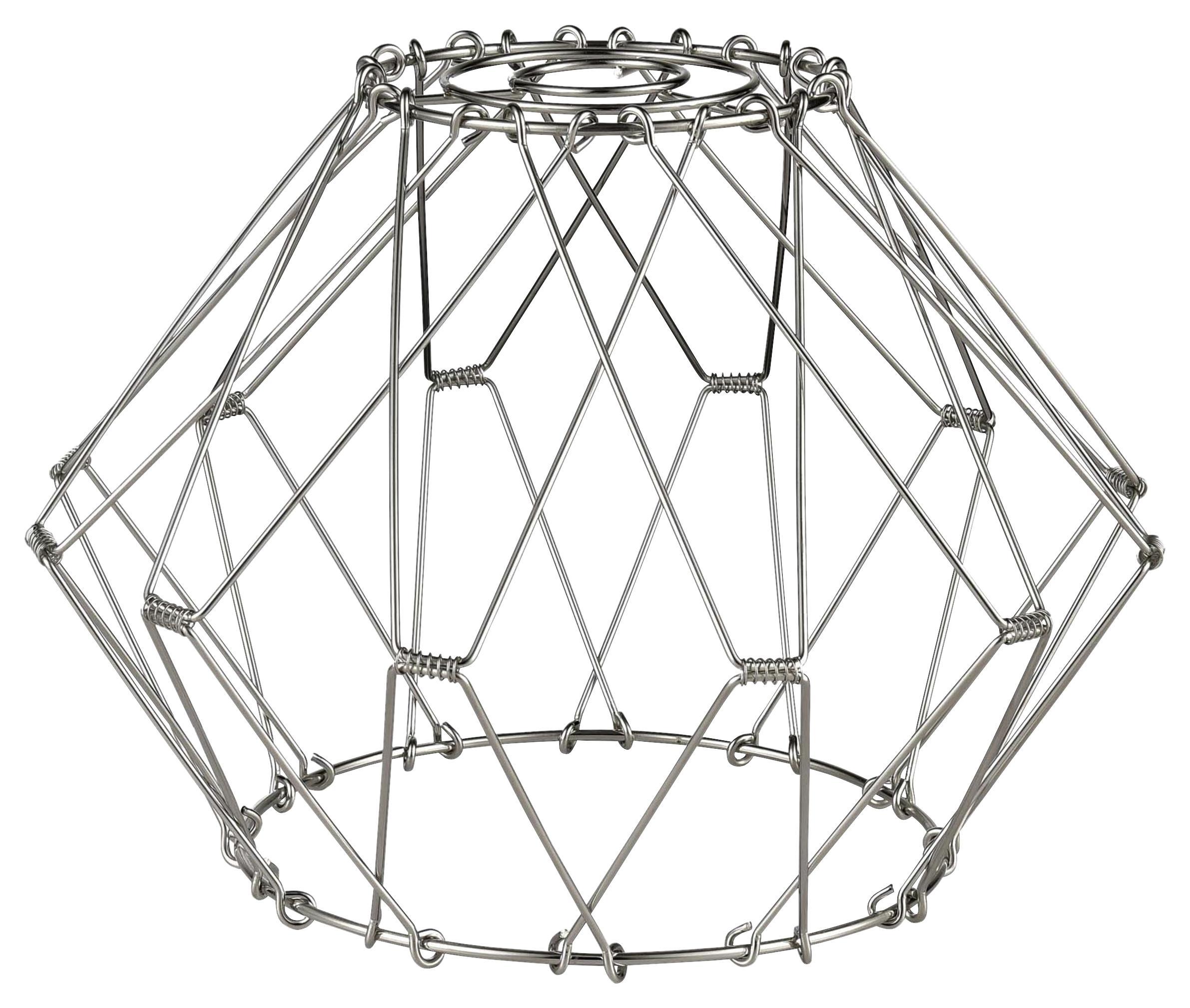 Leuchtenschirm Flessi formverstellbar - Silberfarben, ROMANTIK / LANDHAUS, Metall (19,5/28cm) - Modern Living