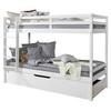 Etagenbett Finn mit Zusatzbett ca. 90x200 cm Weiß - Weiß, MODERN, Holz (90/200cm) - MID.YOU