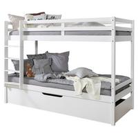Etagenbett Finn mit Zusatzbett ca. 90x200 cm Weiß - Weiß, MODERN, Holz (90/200cm) - MID.YOU