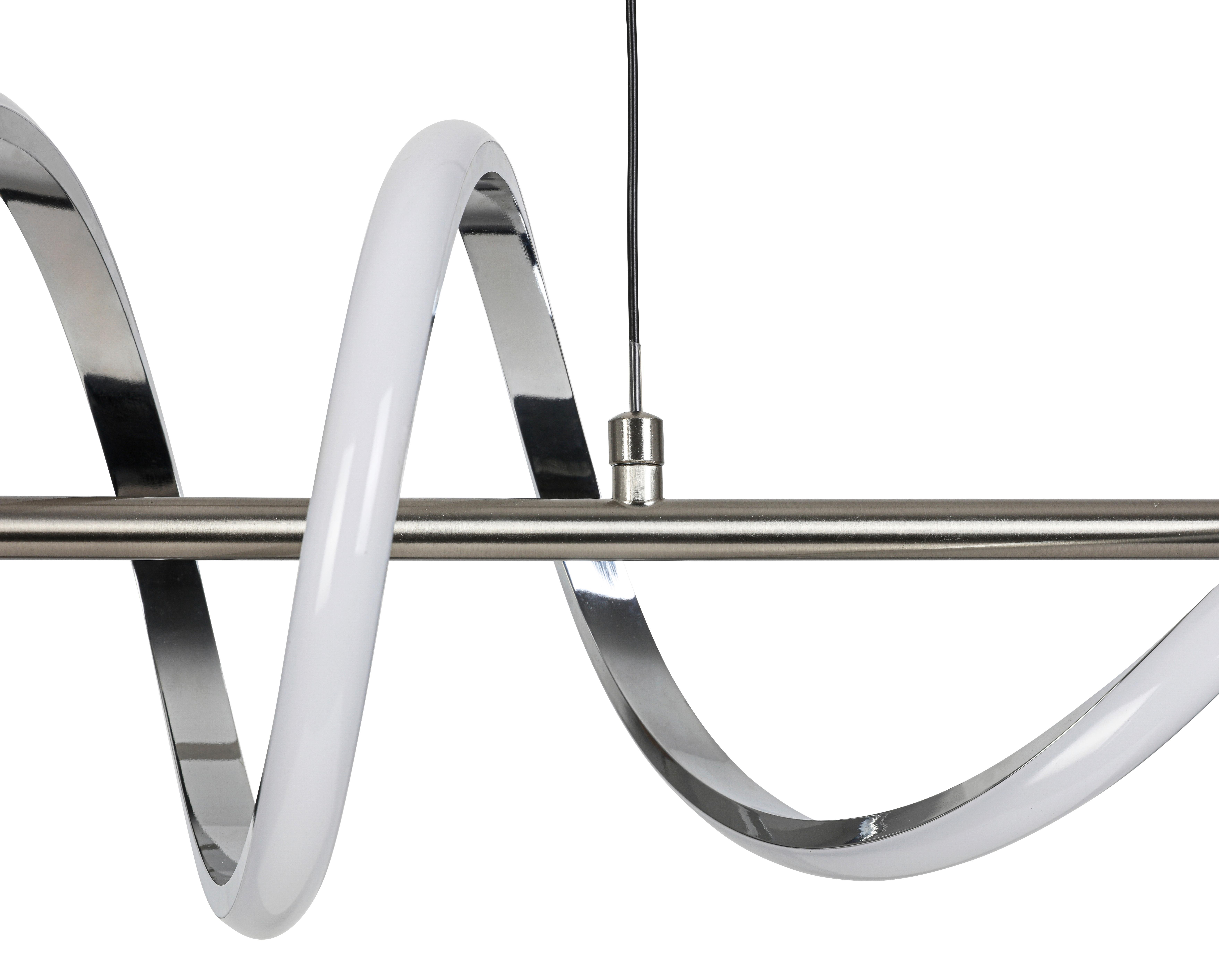 LED-HÄNGLAMPA LINA - kromfärg/nickelfärgad, Modern, metall/plast (80/20/120cm) - Mömax
