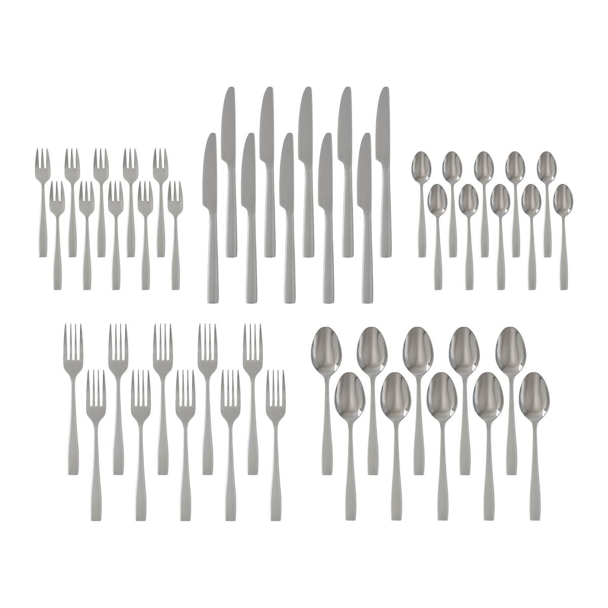 Besteckset Ivana Edelstahlfarben, 60-teilig - Edelstahlfarben, KONVENTIONELL, Metall - Mömax