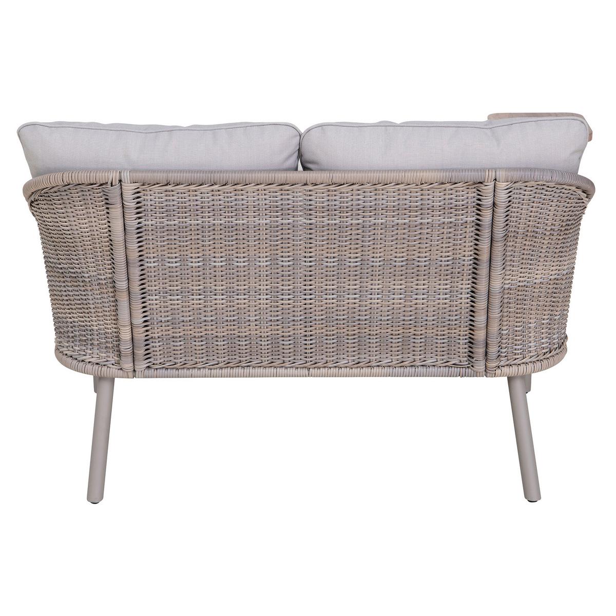 Doppelliege Tagesbett Porto Grau/Naturfarben - Naturfarben/Grau, Basics, Holz/Kunststoff (142/82/128cm) - Modante