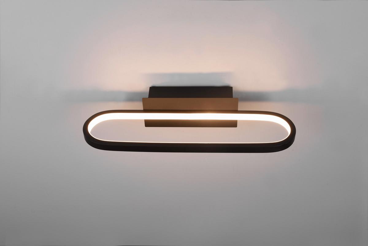 LED-Wandleuchte Gianni in Schwarz max. 17 Watt - Schwarz, Basics, Metall (40/14,8/7,5cm) - Trio Leuchten