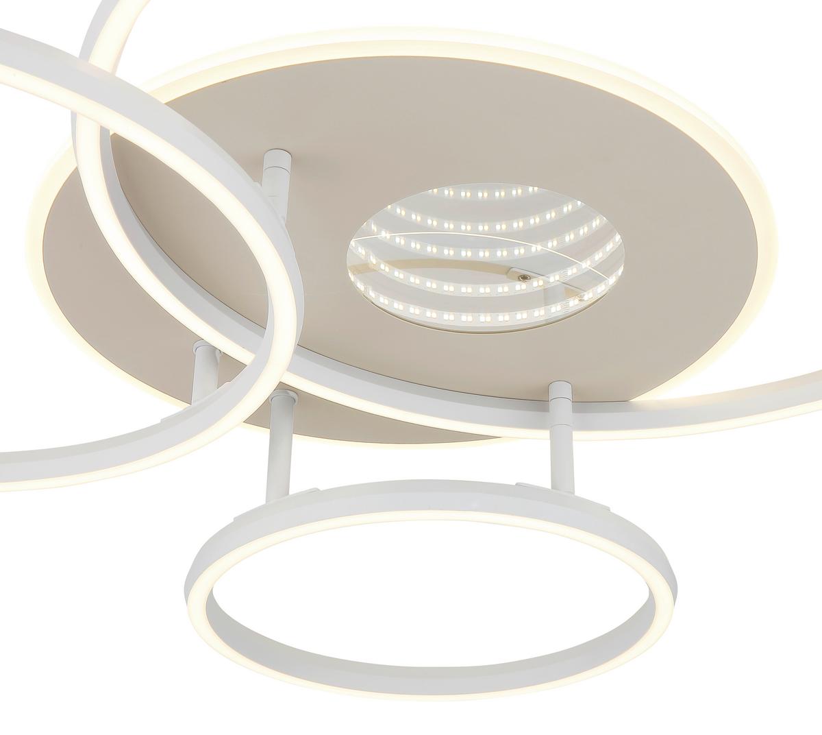 LAMPA SUFITOWA LED 48466B-40 INVERTINA - biały/kolor piaskowy, Design, tworzywo sztuczne/metal (80,7/70/13cm) - Globo